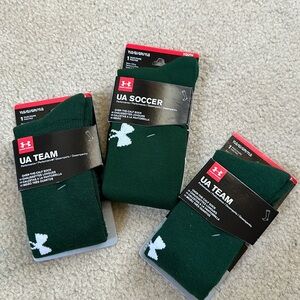 NWT Kids Youth Forest Green Under Armour Soccer Socks